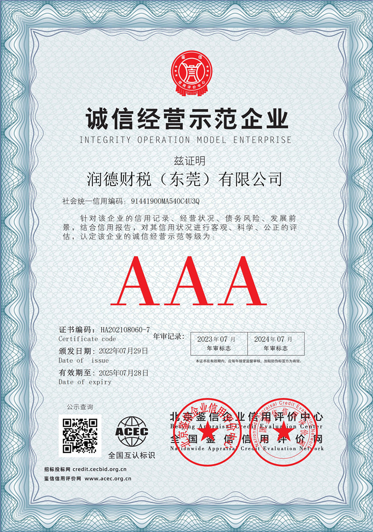 润德财税（东莞）有限公司